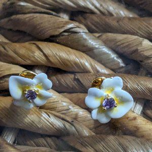 Kate SPADE NY Precious Pansy stud earrings